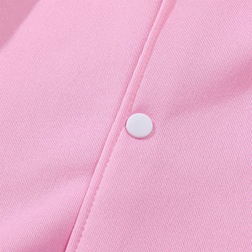 Image of Mowbeat Women Baseball Jacket Varsity Uniform Unisex Adult Long Sleeve Casual Loose Cardigan Men's Track Jacket
