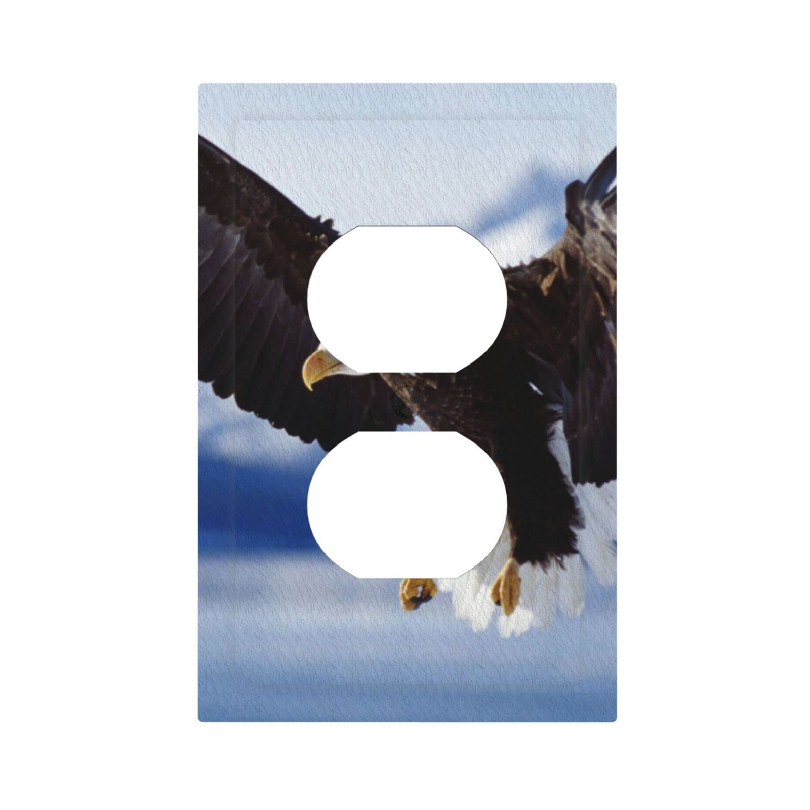 Eagle Print Wall Plate,Unbreakable Polycarbonate Thermoplastic,