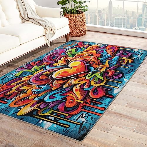 Graffiti Rug & Home Decor - 4x5 Rug, Colorful Rugs ...