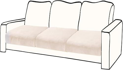 Miniatura 1 de Fundas para sofá de 3 plazas de terciopelo de 3 piezas, fundas elásticas para sofá seccional separado, protector de muebles (3 plazas o respaldo,