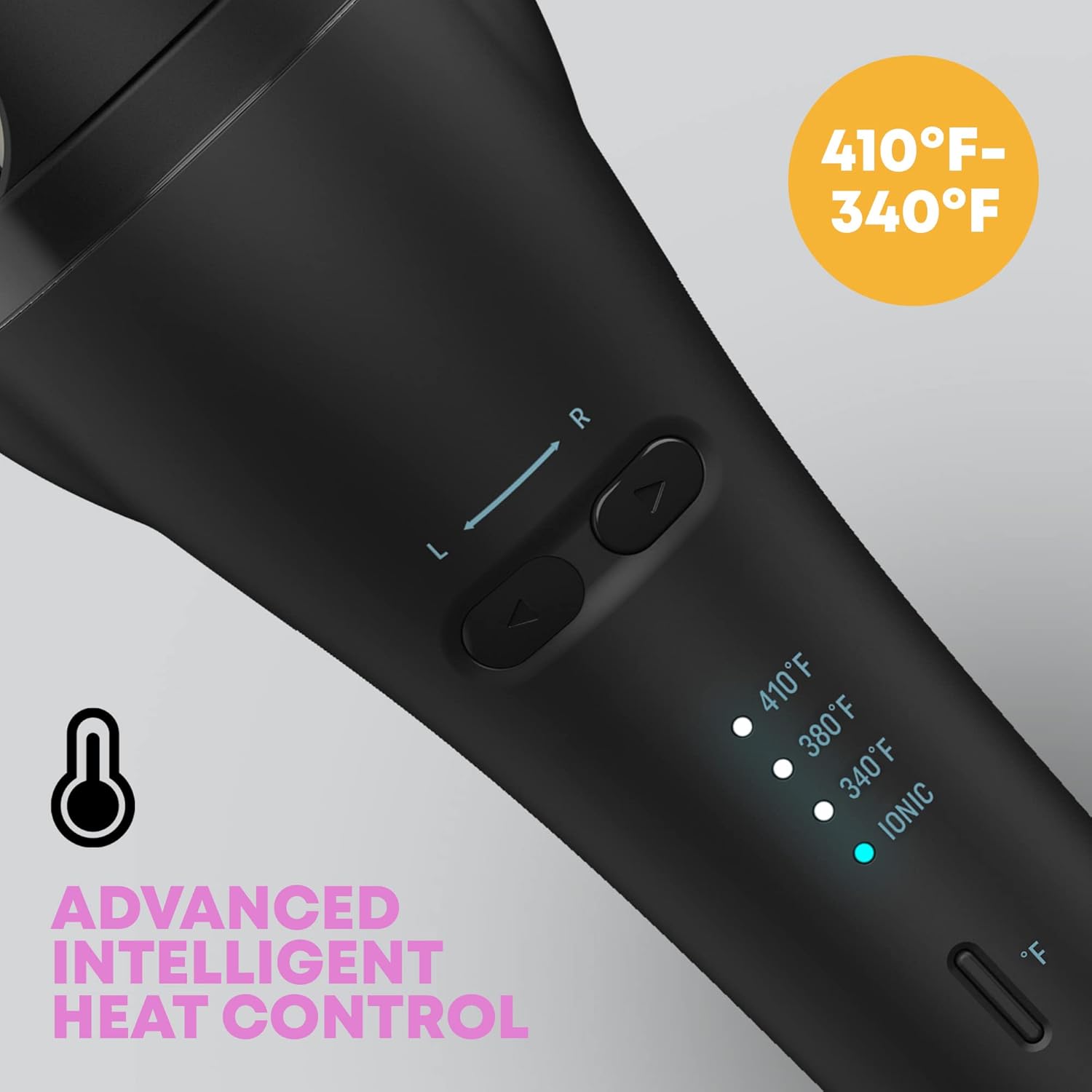 Revamp Progloss Black Ceramic Rotating Curling Iron with LED Indicator