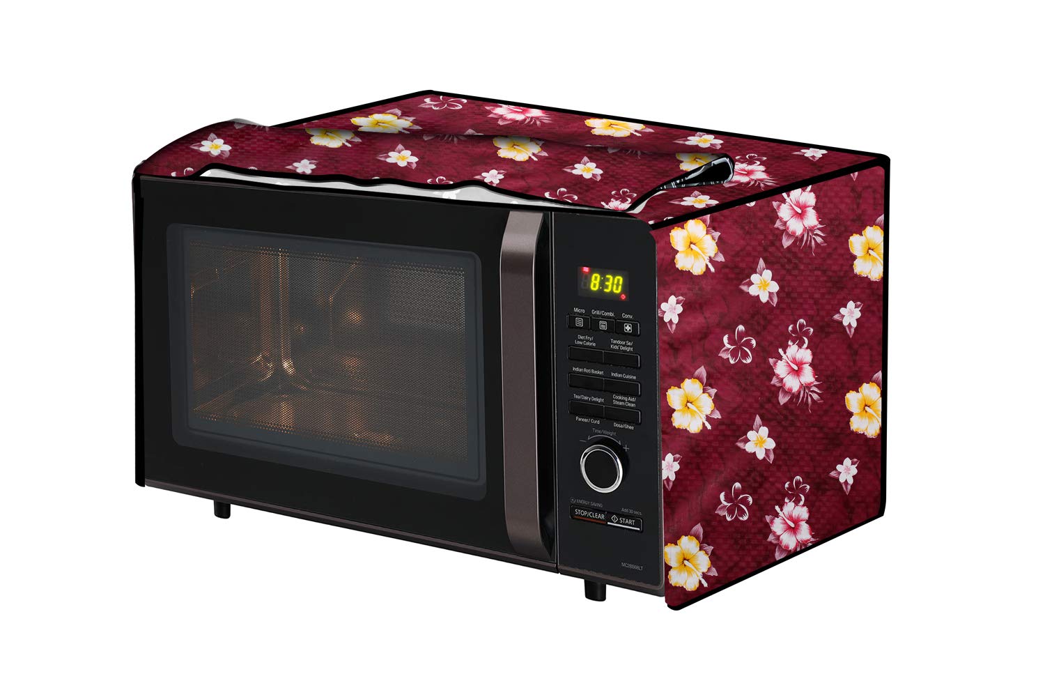 The Furnishing Tree OTG cover compatible for Morphy Richards 60 Liters OTG 60RCSS, Waterproof, Dustproof, Wipeable, Cover Size In CM: (65x45x33), Analog Pattern Black — Amazon image 13