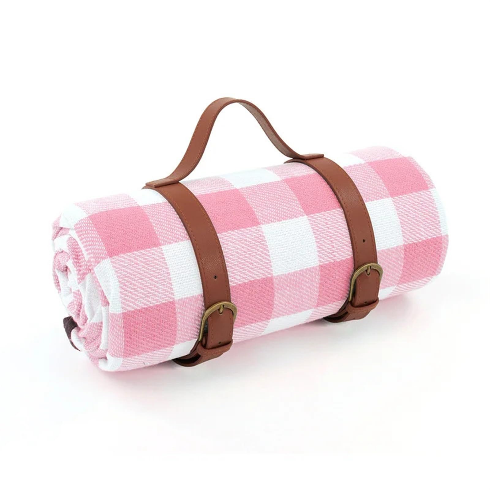 Tappetino da spiaggia impermeabile senza sabbia, multicolore, 150 x 200 cm, con cinturino in pelle, perfetto per campeggio e avventure all'aria aperta, design Roze