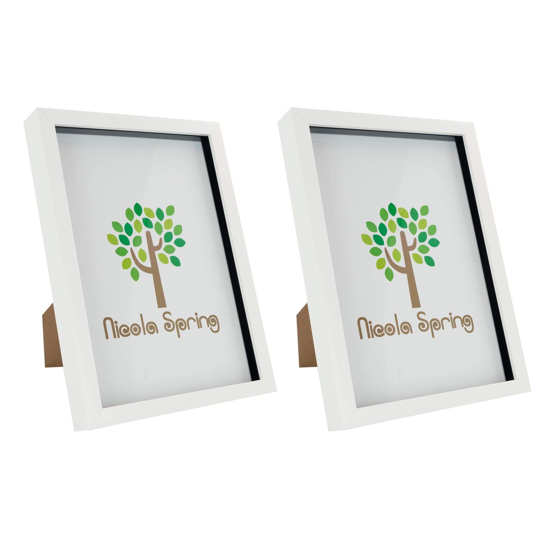 Nicola Spring 3D Box Photo FramesA4 (8 X 12")WhitePack Of 2 from B&Q