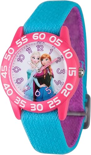Disney Frozen Watch Elsa and Anna for Kids 3-5 - Girls Frozen Watch with Purple Bezel - 3D Plastic Strap - Elsa & Anna Watches for Girls - Fun Toys