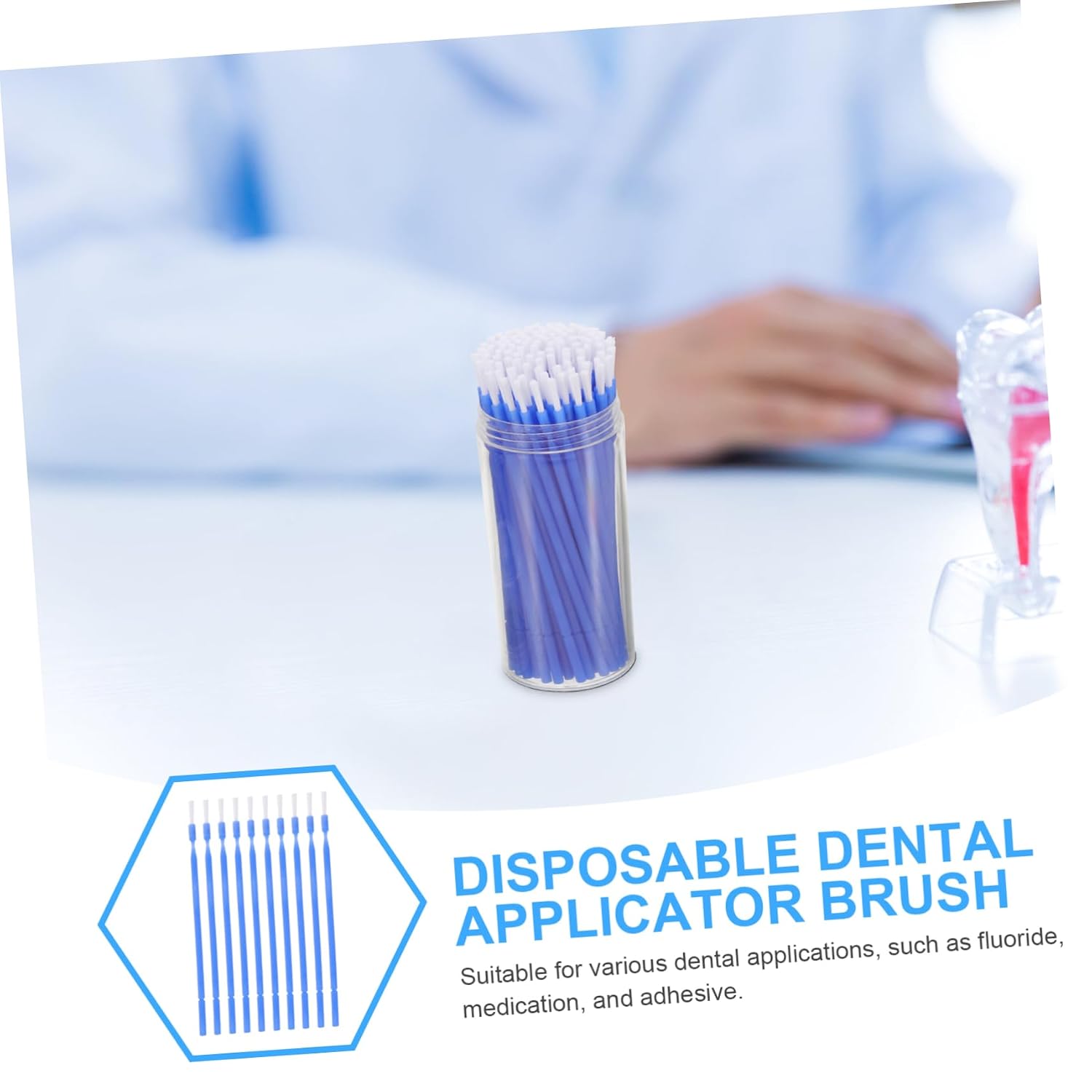 100Pcs Disposable Applicator Brush Tools for Medication Portable Lightweight for Use Practical Design for Hard to Reach