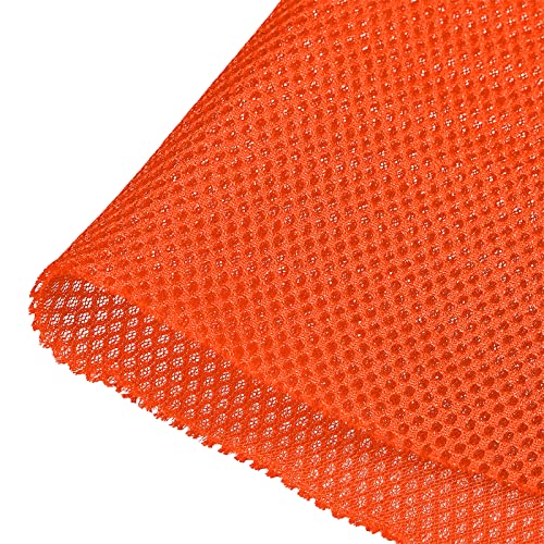 Rebower Speaker Grill Cloth Stereo Mesh Fabric Protective Dustproof Cloth, [for Home Speaker Repair] - 19.7 Inch x 59 Inch/Orange