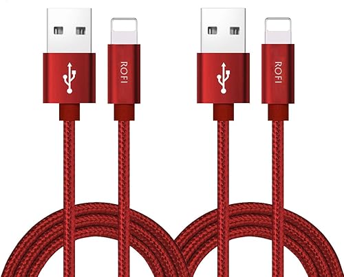 Miniatura 11 de RoFI Cable de teléfono compatible, [2 unidades] de nailon trenzado de carga rápida de 4 pies para teléfono X 8 8 Plus 7 7 Plus 6s 6s Plus 6 6 Plus 5