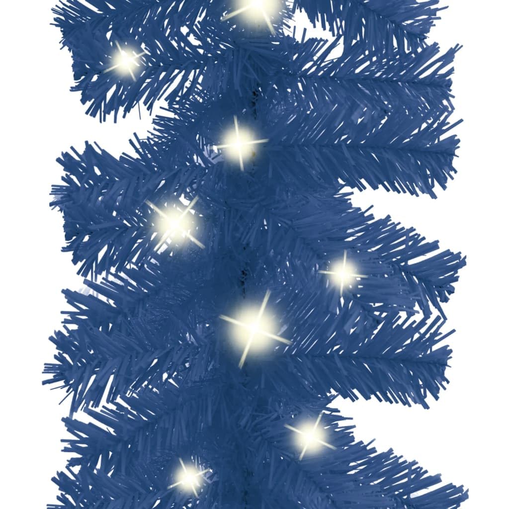 Weihnachtsdekoration Haus Weihnachtsgirlande mit 300 LEDs 20m Blau PVC Niedriger Energieverbrauch Weihnachtsdekoration für Treppengeländer Fenster Wand Tür Decke