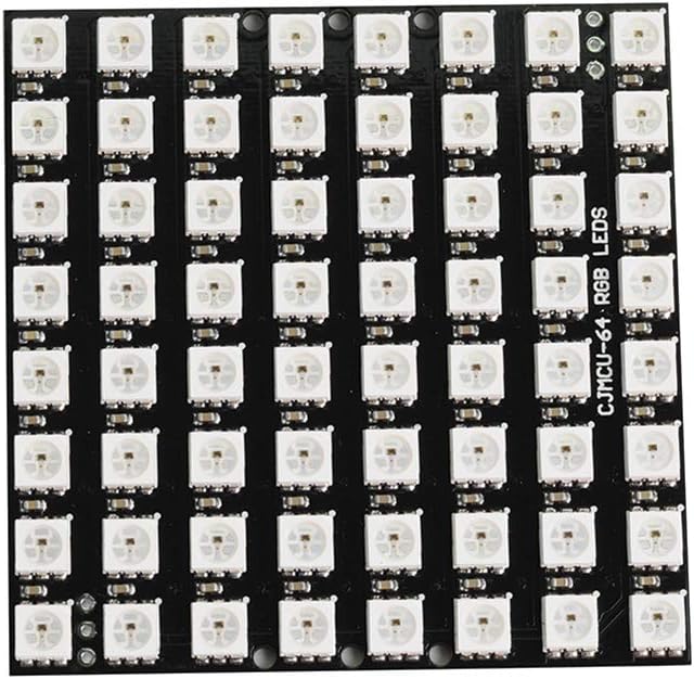 Stemedu8X8 64 LEDs Matrix Lamp Addressable WS2812 5050 RGB with Integrated Drivers,for Arduino