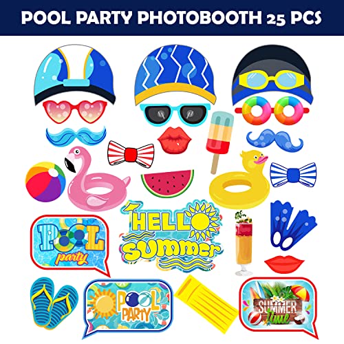 Image of Party Propz Pool Party Props - Pack of 25pcs Summer Party Props | Summer Theme Decoration Items | Swimming Pool Decoration Items | Pool Party Decorations