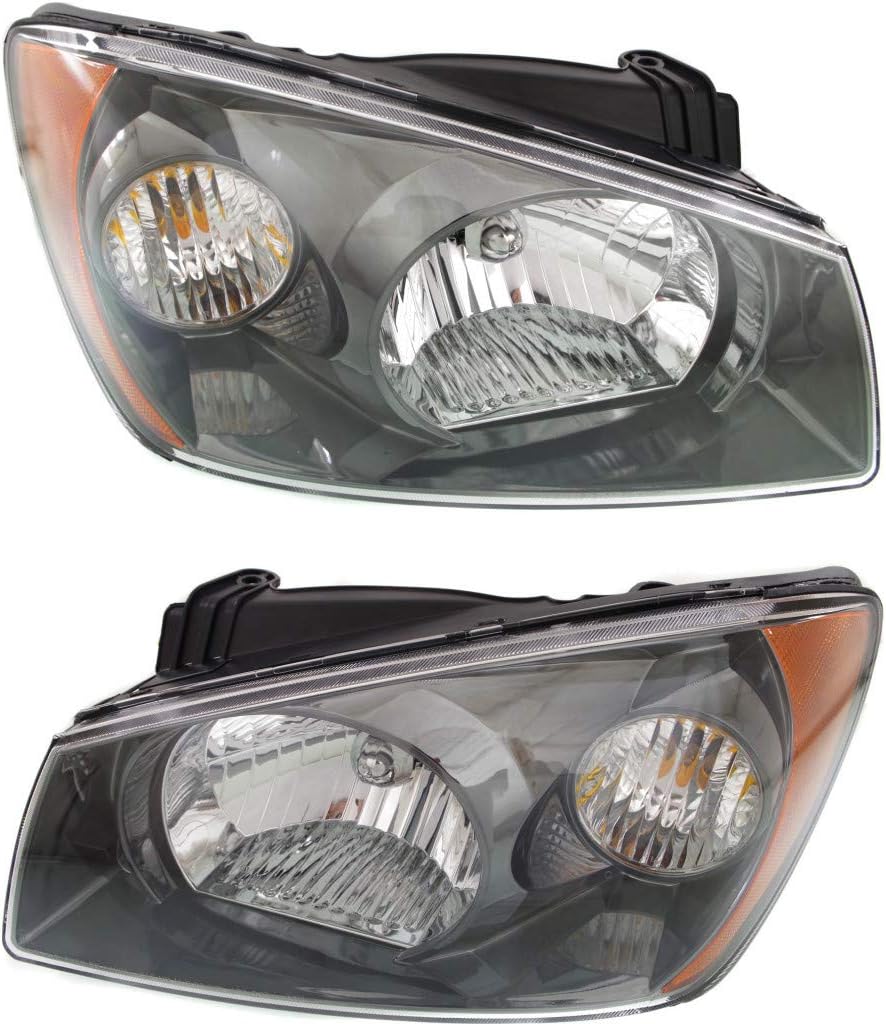 CarLights360 For 2004 2005 2006 Kia Spectra Pair Headlights Driver and Passenger Side BASE/GS/GSX/LS KI2502117 KI2503117 | 92101 2F230 92102 2F230