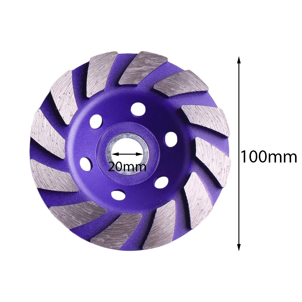 Diamentowa tarcza garnkowa, diamentowa tarcza szlifierska 4" 100 mm 1 szt. Diamentowa tarcza szlifierska w kształcie misy, beton, granit, kamień, ceramiczny kawałek tarczy, elektronarzędzia