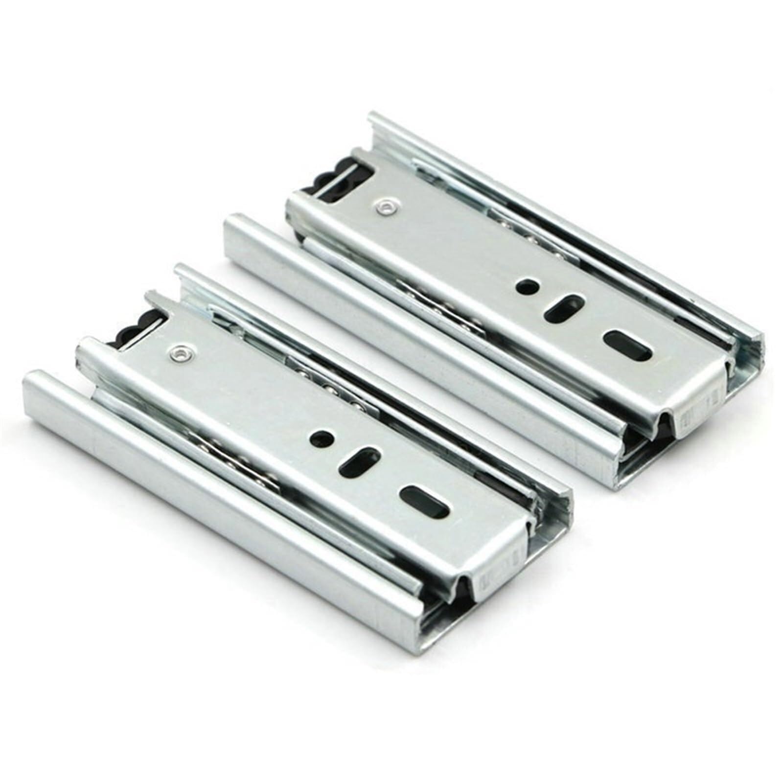 Drawer Runners 2 Pcs Drawer Slides 4" 6" 8 Inch,Furniture Hardware Cabinets Rails,3 Sections Removed Rail Track for Drawers Mini Slide(Steel,8 inch 20cm)