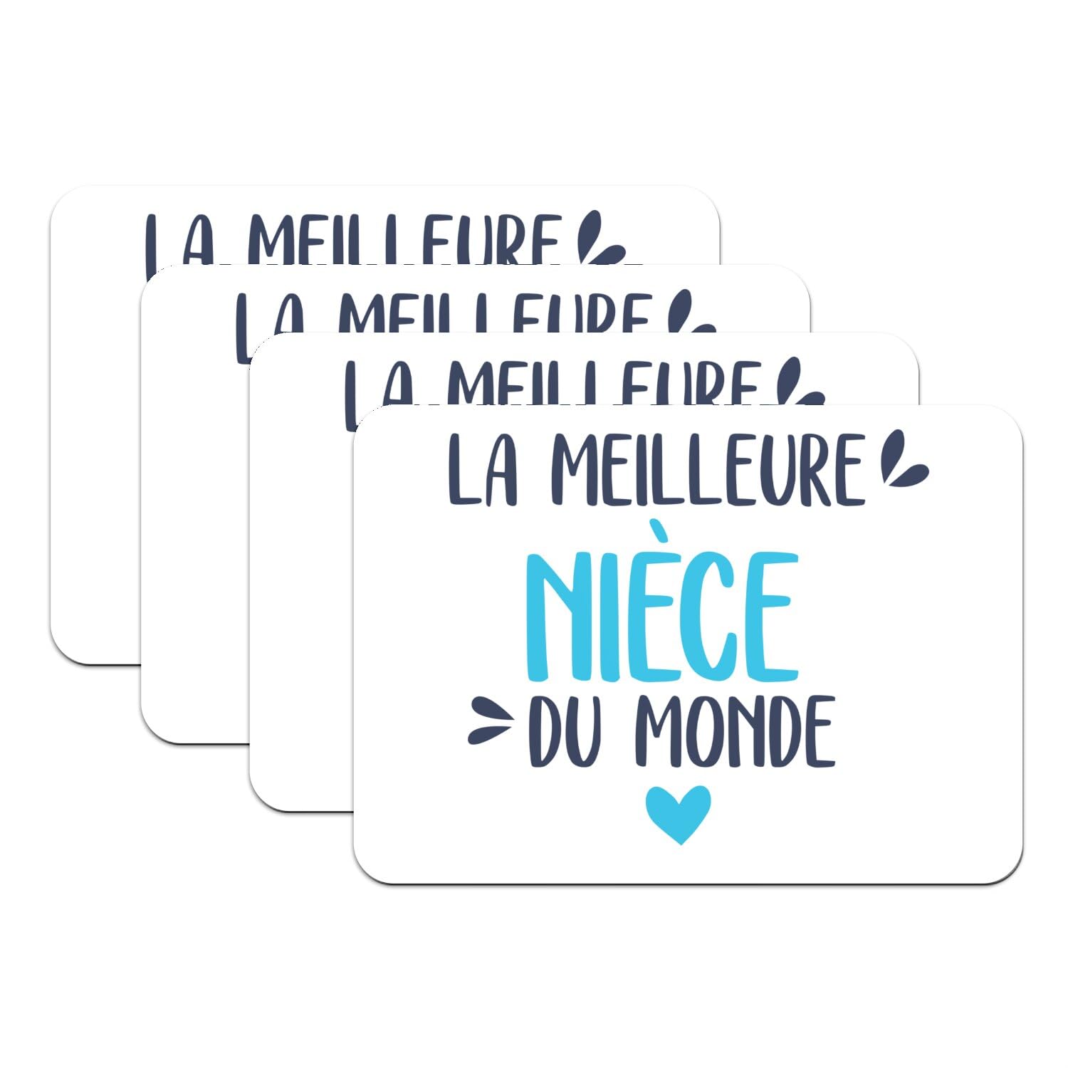 Sets de table La Meilleure Nièce du Monde 39,5x28,5 cm avec dessous caoutchouc antidérapant