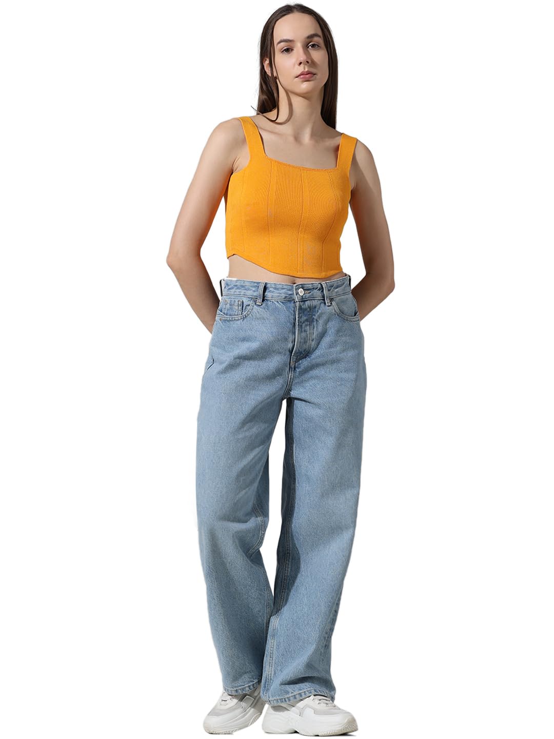 only Women's Solid Slim Fit Crop Tank Top-picture-23