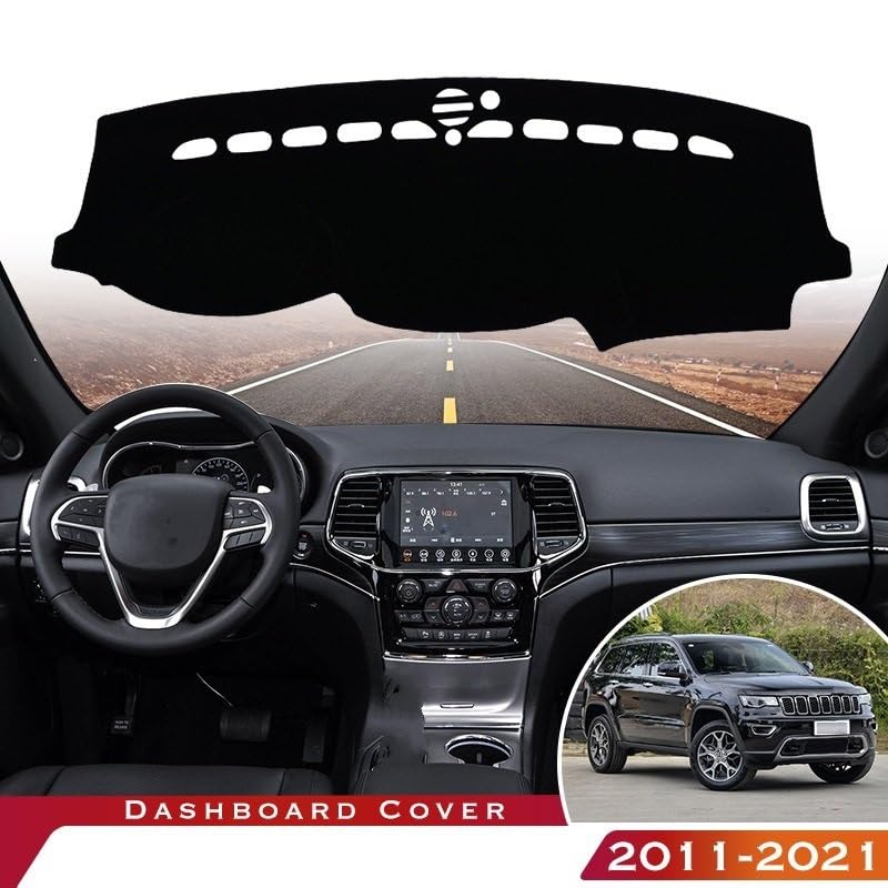 Tappetino Antiriflesso Per Cruscotto Jeep Grand Cherokee (2011-2021) – Copertura In Poliestere Antiscivolo E Resistente Ai Raggi UV