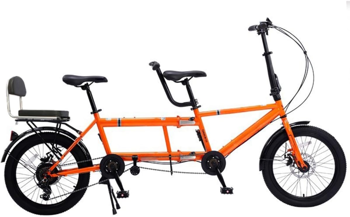 人乗り折りたたみ20インチ2人乗りセダンバイク2人乗りメカニカルディスクブレーキ専用7速コンビネーション親子カップルハーフタイヤハン
