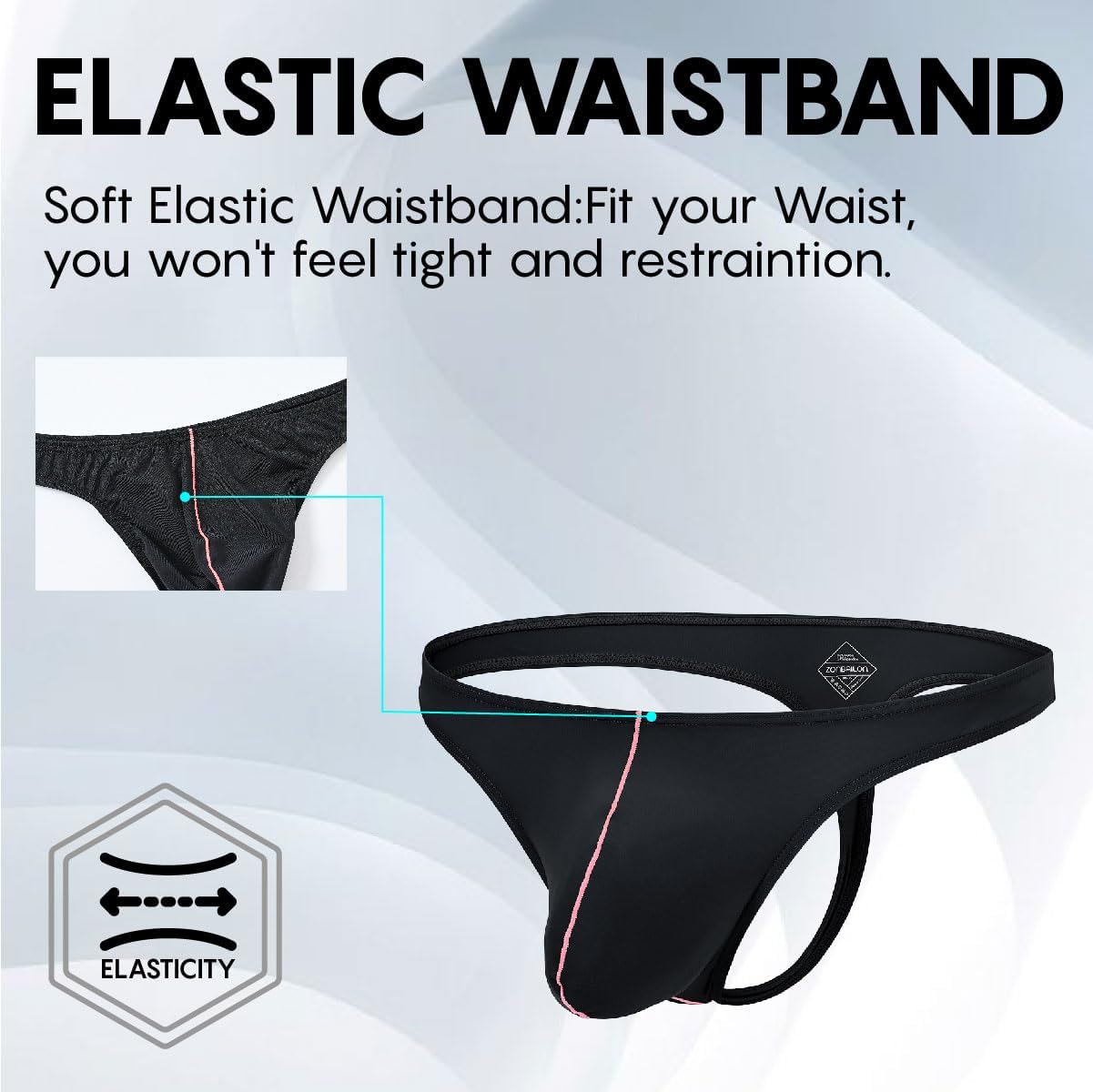 Mens Bulge Enhancing Pouch Thongs for Men Underwear Sexy Low Rise T-Back Breathable Streatch G Strings Multi Pack - Image 4