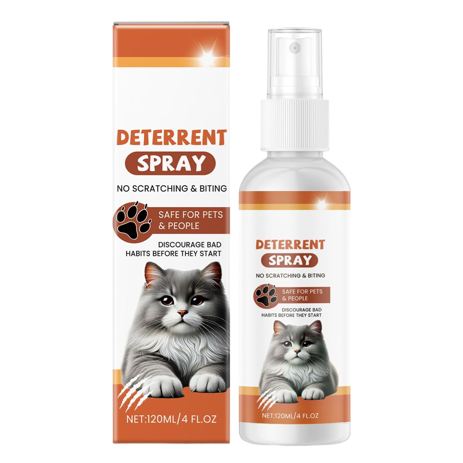 Spray anti gatto – 120 ml Pet Training Spray | Barriera a lunga durata comportamentale allenamento per pavimenti, piante, tappeti, divani, esterni, interni, gattini