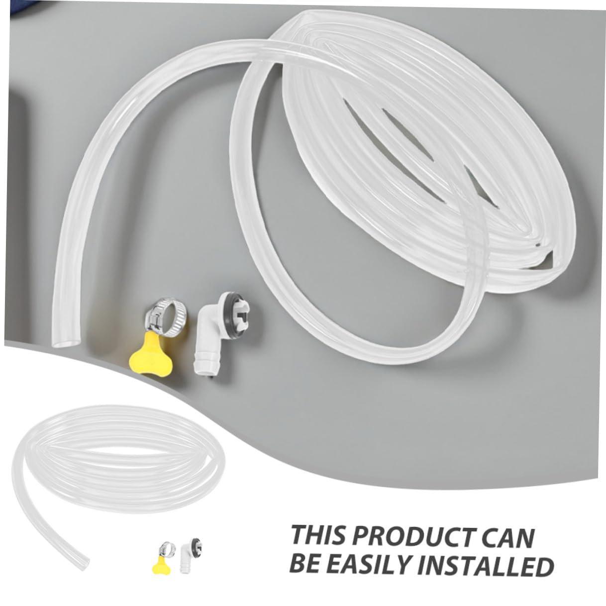 LABRIMP 2 Pezzi Kit Tubo Scarico Flessibile per Condizionatori Gomito Raccordi Metri per Scarico Condensa Unità Ac Domestiche e Commerciali