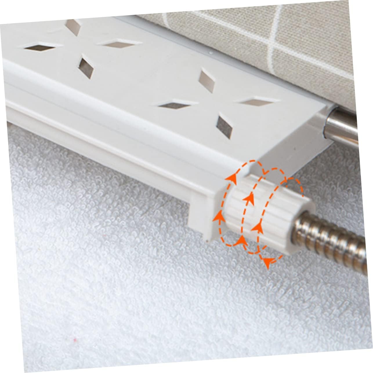 OUNONA Telescopic Partition Closet Shelf Retractable Rack Shelf Space Saving No Punching Steel Tube Design Screw Lock