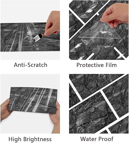 Miniatura 6 de Adhesivo retro para azulejos de despegar y pegar, azulejos adhesivos para azulejos de pared de cocina, calcomanías impermeables para baño, vinilo