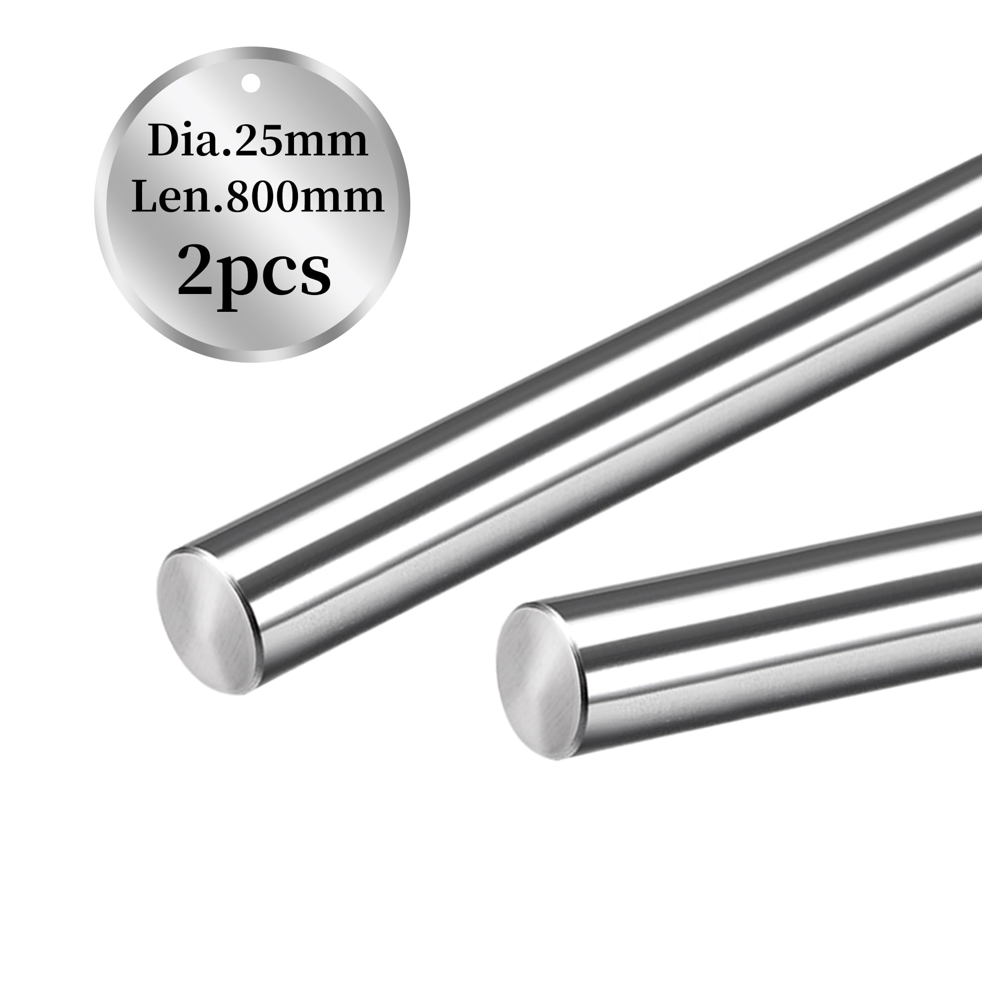 Linear Motion Rod 1pc 20mm x 1000mm (0.787 x 39.37 inches) Metric Case Hardened Chrome Plated Linear Shaft Rail Guide for 3D Printer DIY CNC - Metric h8 Tolerance BELLA BAYS — Amazon image 7
