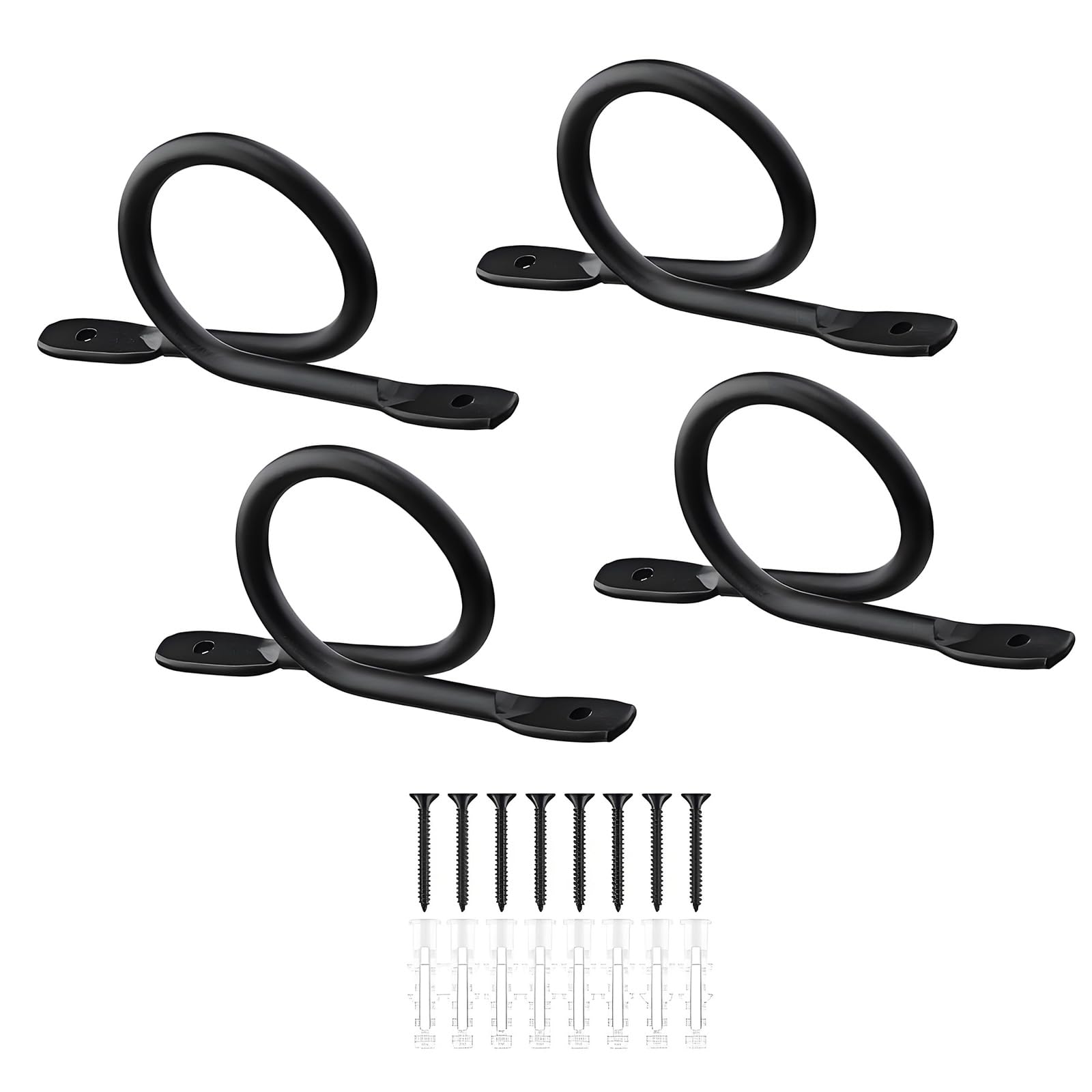 Tsophreniq Curtain Rod Bracket Holder Curtains Rods Bracket Hook with Screws Heavy Duty Curtains Rods Wall Hanger Gift Brackets