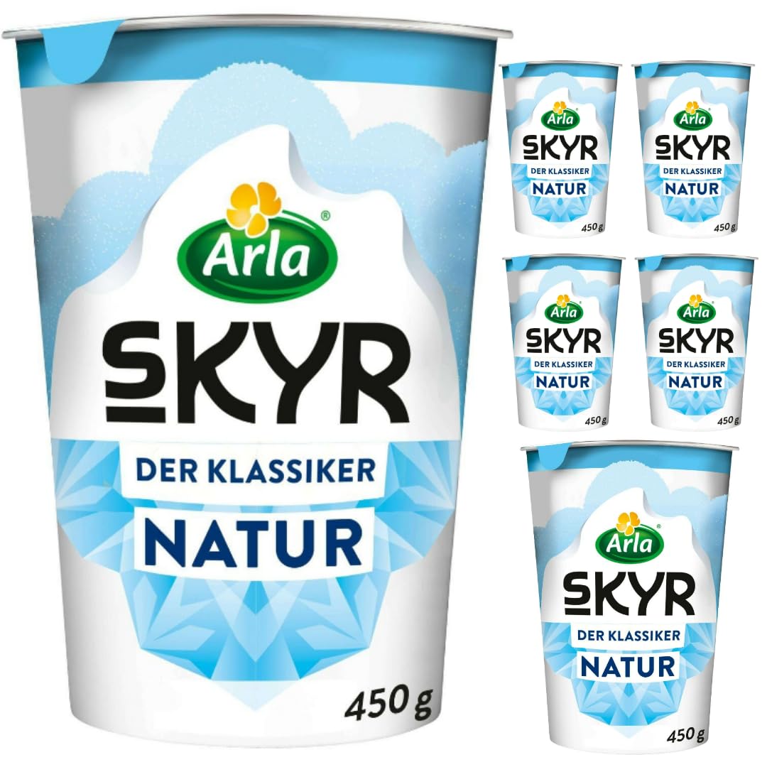 Arla Skyr natur Joghurt 450 gramm x 6 Stück [Frischegarantie]
