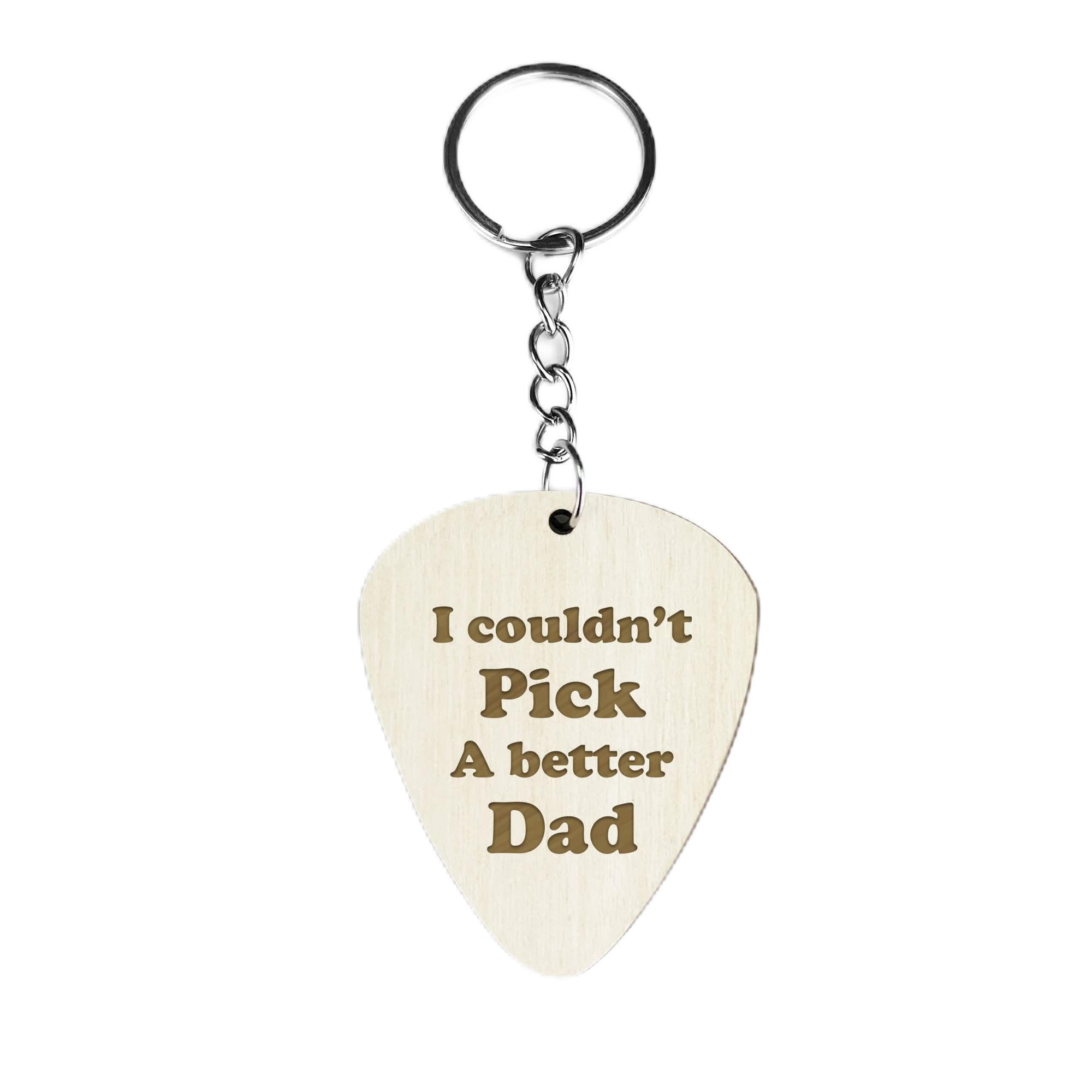 RED OCEAN Guitar Pick Keyring Gift For Dad Novelty Birthday or Christmas For Your Dad From Daughter Son