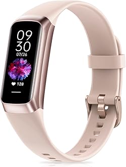 Fitness Tracker with Step Counter/Calories/Stopwatch, Activity Tracker, Health Tracker with Heart Rate Monitor, Sleep Tracker,1.10''AMOLED Touch Color Screen, Pedometer Watch for Women Men