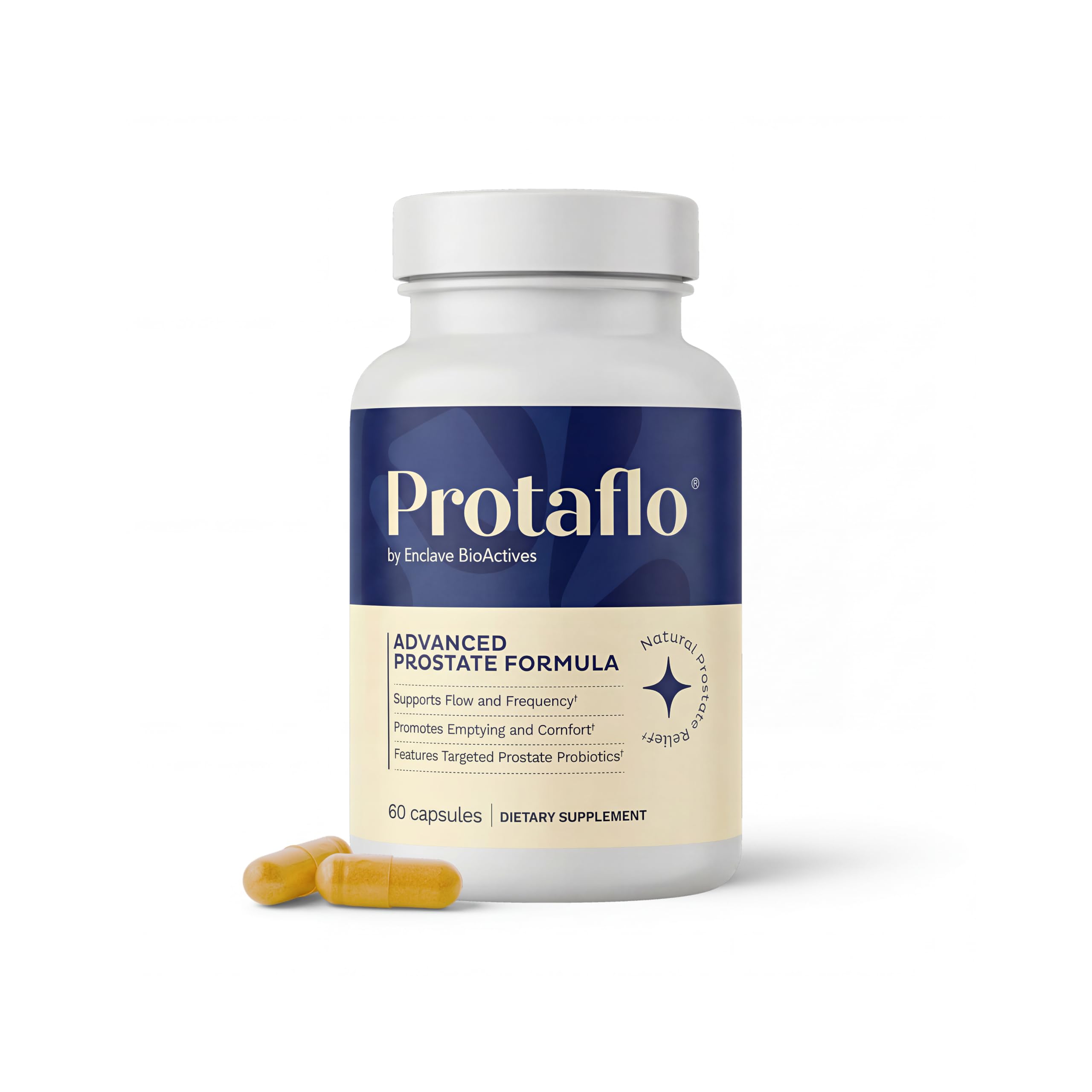 Prostate Supplements for Men - Supports Urinary Flow & Bladder Control | Probiotics + Black Walnut, Nettle, Turmeric, Lycopene, Pumpkin Seed, Vitamin D3 & K2, Zinc + Selenium, 60 Caps 60 Count (Pack of 1)
