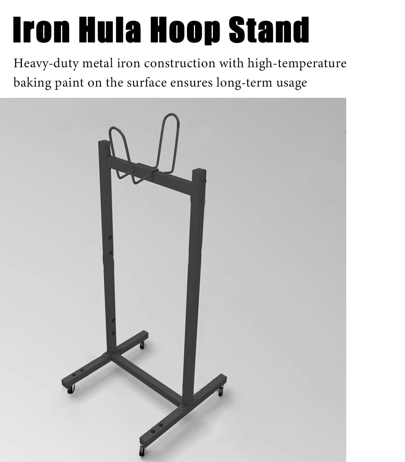 Hanging Jump Rope Organizer Cart, Fitness Hula Hoops Rolling Holder, Iron Hula Ring Dolly for Sports Equipment, Gymnastics Hoop Storage Shelves