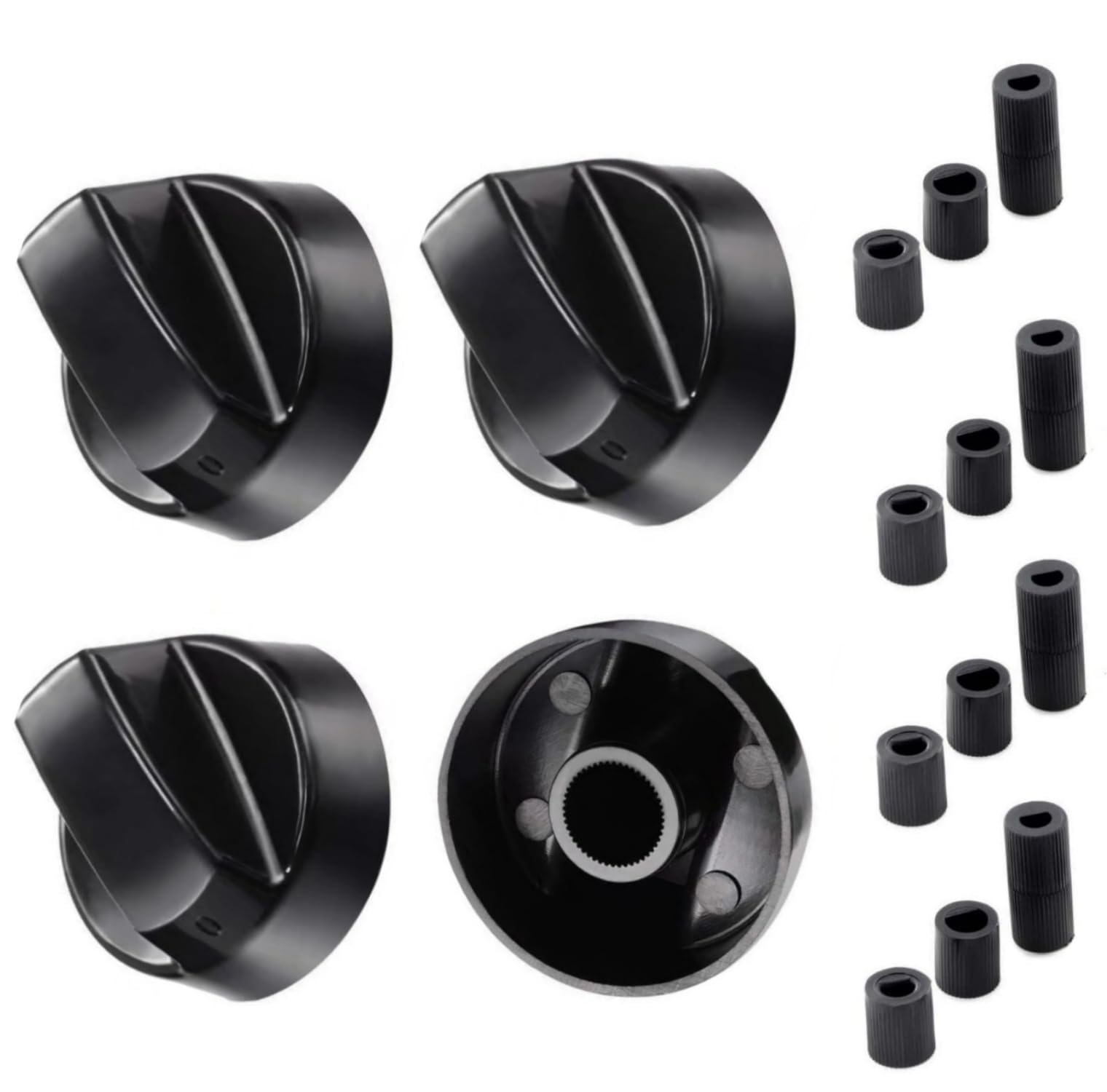 Zpeiran Black Universal Control Switch Knobs,4 Pcs Cooker Knobs Oven Knobs Universal Control Knob Switch For All Types Of Ovens, Stoves & Cooktop(42Mmø)