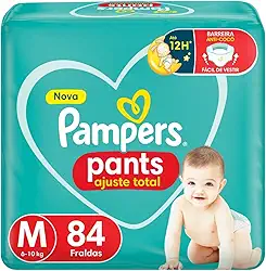 Fralda Pampers Pants Ajuste Total M - 84 fraldas