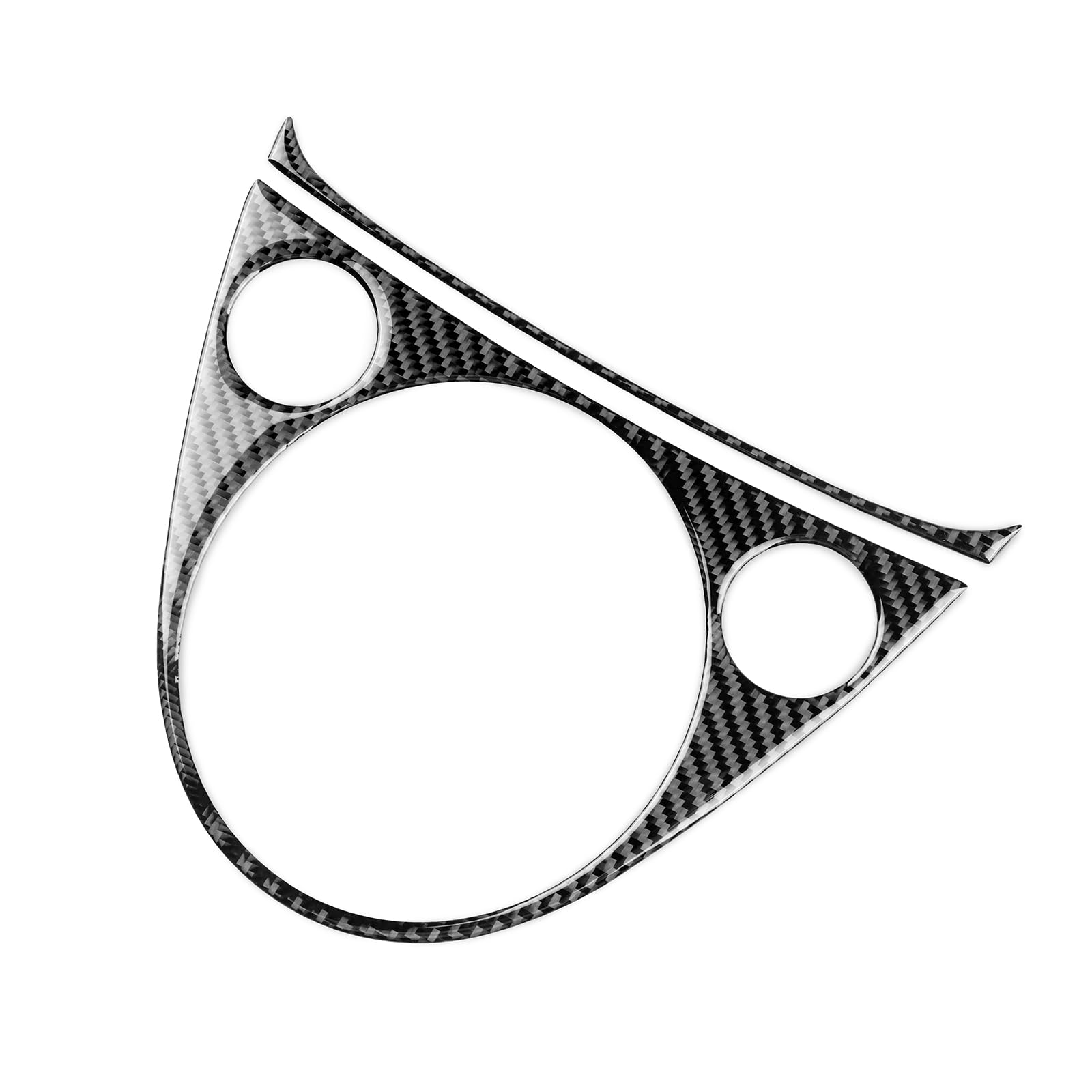 KUNGKIC Per Fiat 500 2011-2023 Abarth 595 695 2016-2023 Centrale Auto Console Decorazione Pannello Leva Cambio Cambio Telaio Interno Fibra di Carbonio Accessori Regalo (Nero Trasmissione Manuale)
