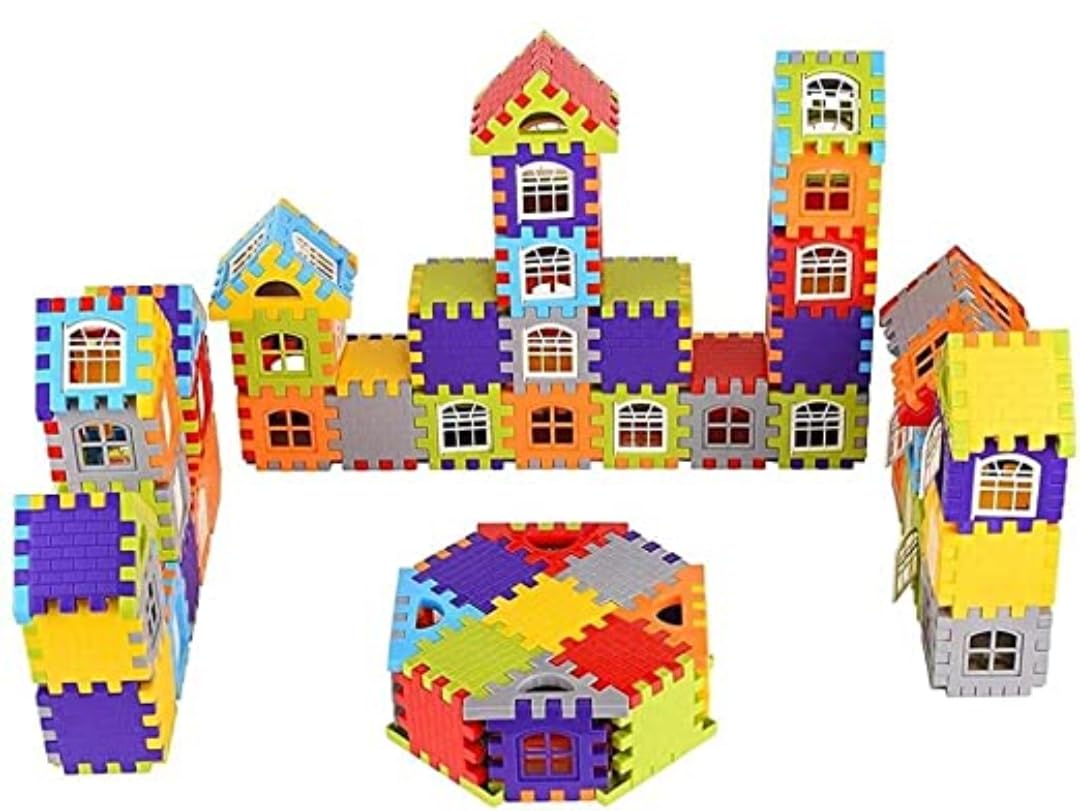 MBK Building Blocks Toy Set for Kids 2-5 Years - My Happy House 60+ Pcs Medium Sized Blocks Game with Attractive Windows and Smooth Edges Educational Block Game for Boys and Girls (B0DH1VRMJL) Amazon Price History, Amazon Price Tracker