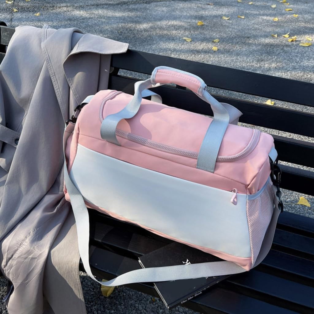 Bolsa de deporte de gran capacidad, bolsa de viaje para fines de semana con separación húmeda y seca, bolsa de equipaje para pasar la noche para vacaciones, Green, 30x51x23cm, moderno