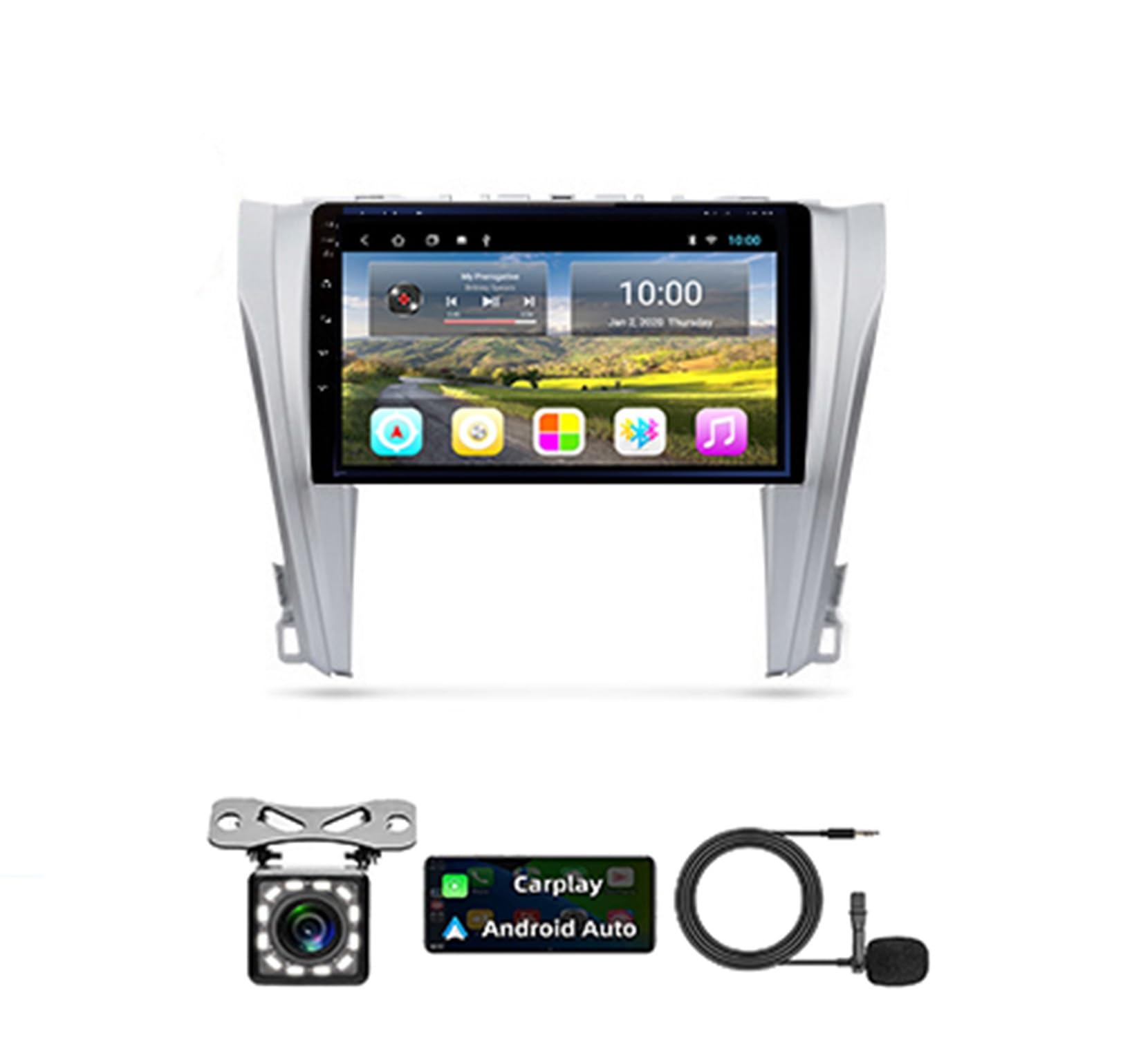 Autoradio Android 11 8Core fluide avec Carplay sans fil et navigation GPS 9''