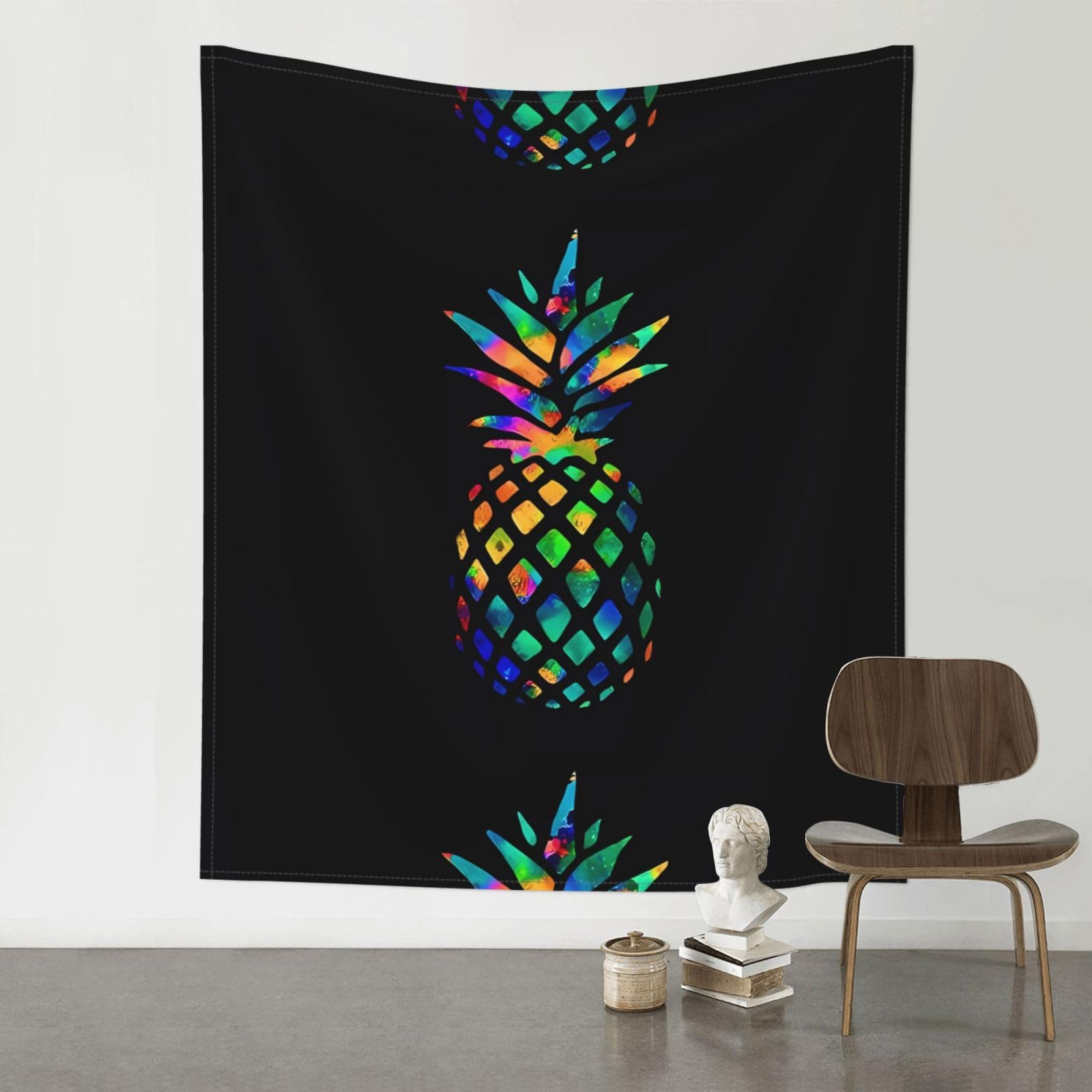 WHJSSF pineapple Prints 60x51in Wall Tapestry Bohemian Throw Blanket Dorm Decor Beach Picnic Cover