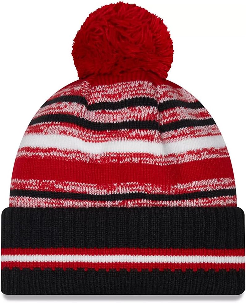 New Era Sport Cuffed Beanie Hat with Pom - MLB Raised Cuff Knit Toque Cap