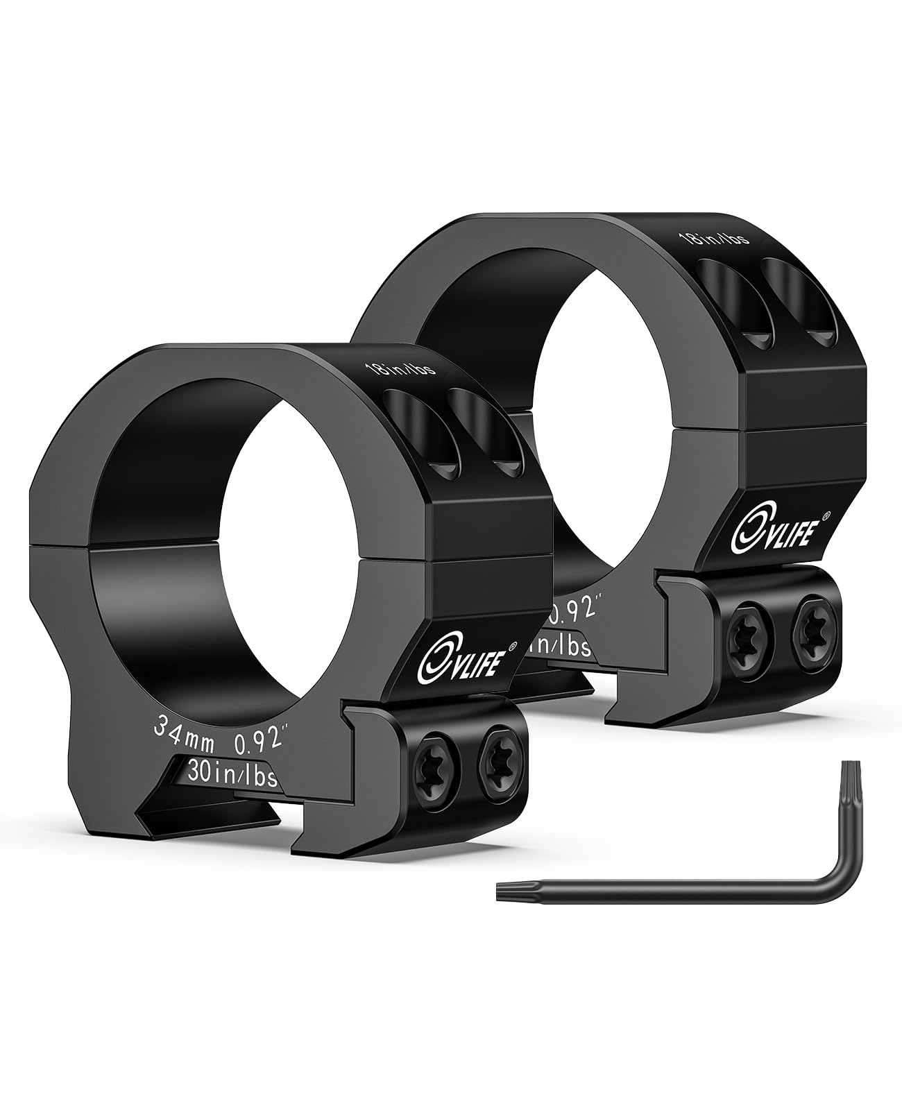 CVLIFE Precision Scope Rings Mount - Compatible with Picatinny Rails and More - 2 Pieces