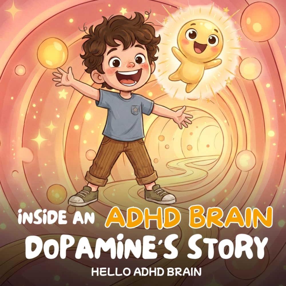 Inside an ADHD Brain - Dopamine's Story: A Cute Children's Picture Book To Teach Neurodivergent Kids About How Dopamine Affects The Mind, Focus, Motivation and Executive Function