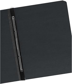 Smead Pressboard Report Cover, Metal Prong Side Fastener with Compressor, 3 Capacity, Letter Size, Black, 25 per Box (81151)