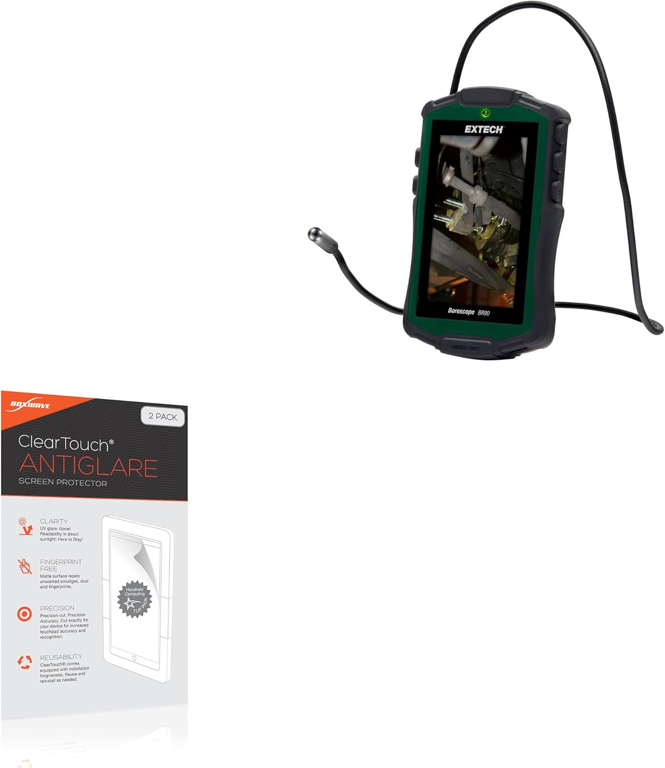BoxWave Screen Protector Compatible with Extech BR90 - ClearTouch Anti-Glare (2-Pack), Anti-Fingerprint Matte Film Skin