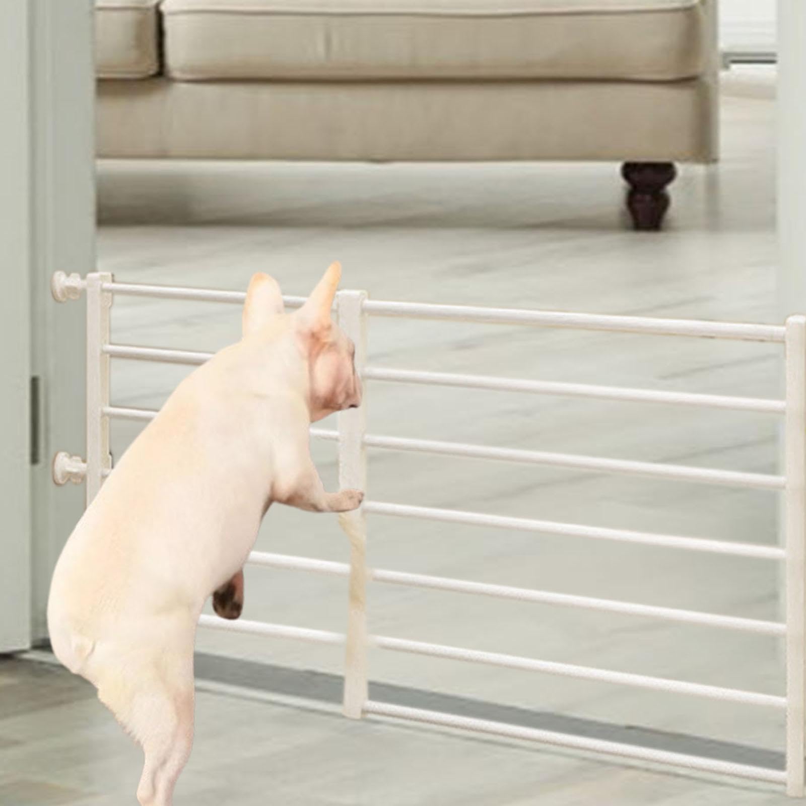 Sharplace Cancelletto Estensibile per Cani, cancelletti Bassi retrattili per Animali Domestici, cancelletto per Cani di Facile Installazione per Porte, Scale, Neroxl