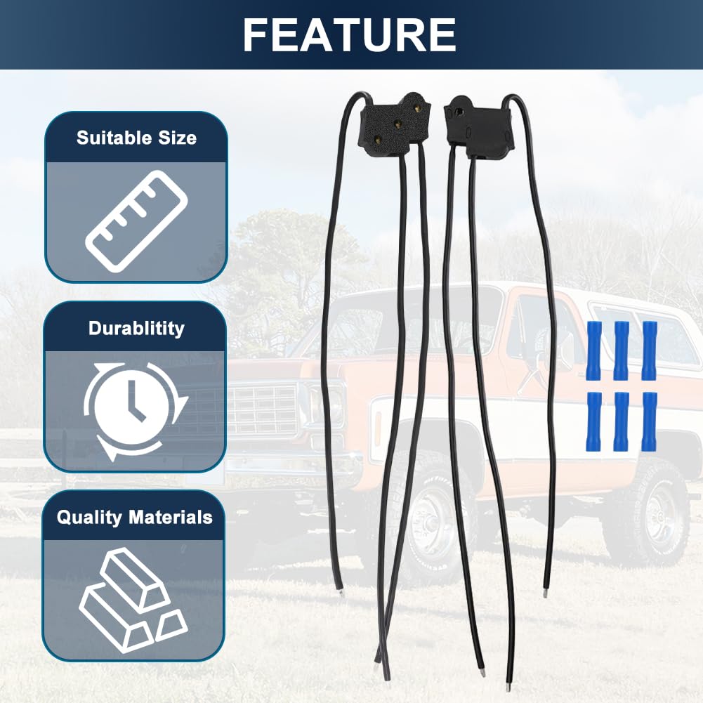 AUTOVIC Power Door Lock Switch Pigtail Connector Plug Set Wire for GM Chevy C10 K5 Pickup 1981-1991