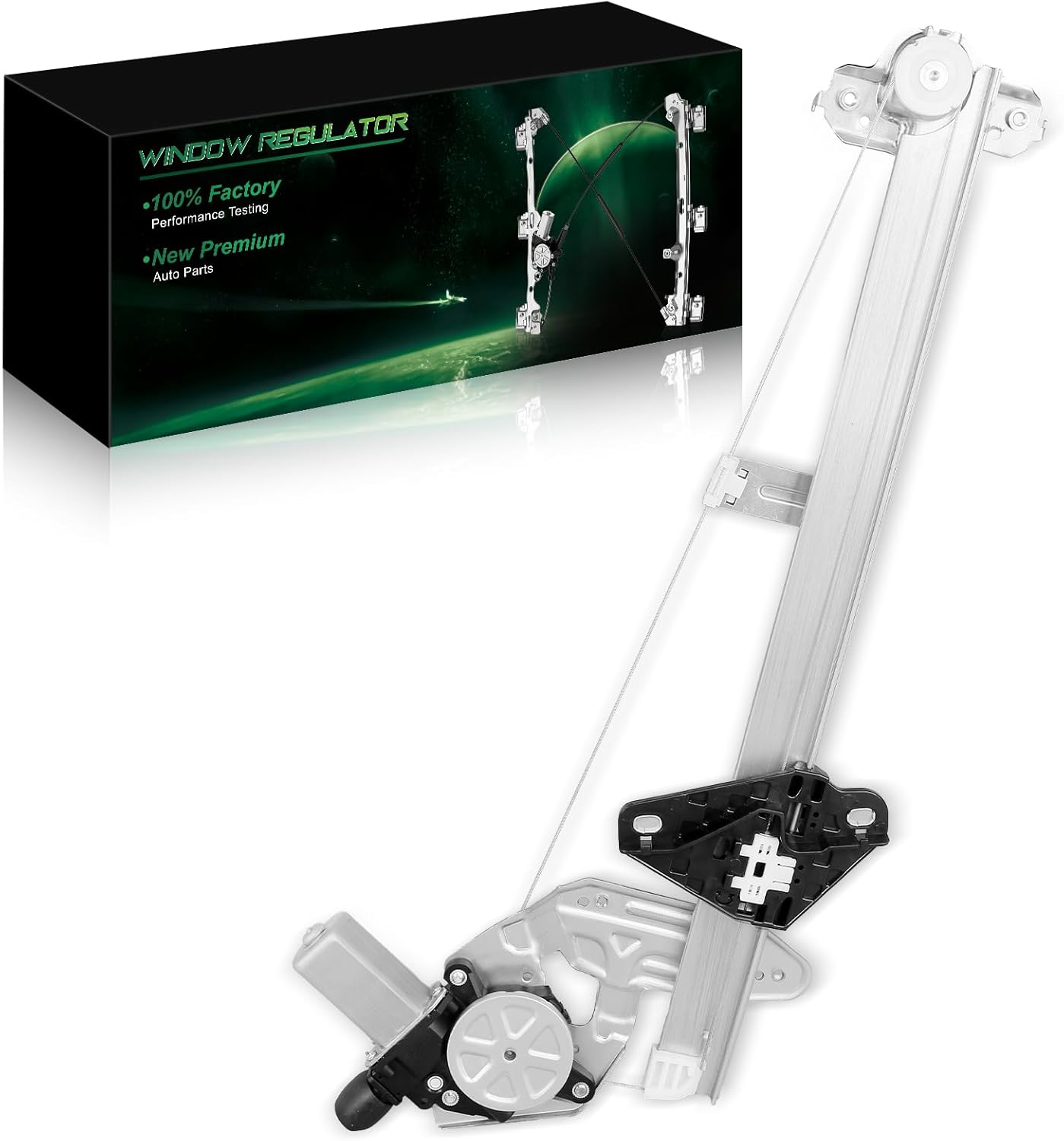 Front Left Power Window Regulator with Motor for:-Honda Fit 2009 2010 2011 2012 2013, for Fit 09 10 11 12 13 4 Door Hatchback, with 6 Pins OE# 751-621 751621 HO1350149 72250-TF0-G01