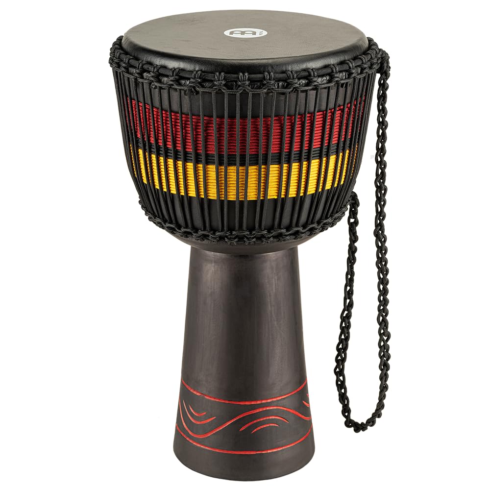 Meinl Percussion African Style Djembe – Très Grande Percussion à Main – Avec Peau de Chèvre – Diamètre 13 pouces – Acajou, Multicolore (ADJ7-XL)